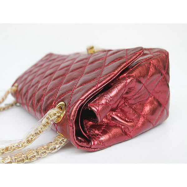 Chanel Flap Bag Quilted Red Gold Chain A35845