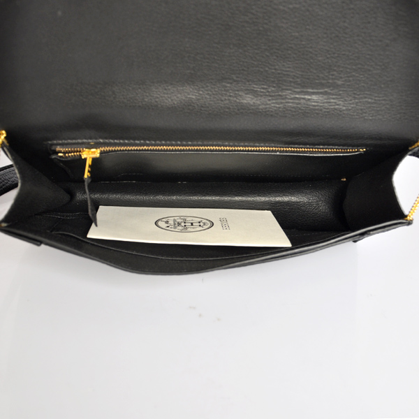 Hermes Liddy Bag clemence leather in Black with Gold hardware