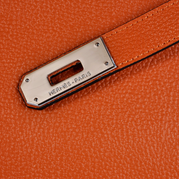 Hermes Jypsiere Bag 34cm togo leather in Orange with Silver hardware