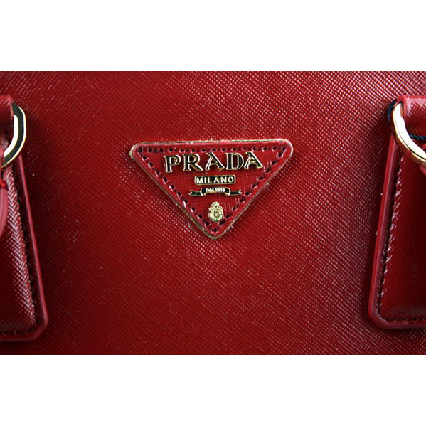 Prada Saffiano Leather Tote Bag 21267 Red&Pink