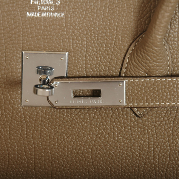 Hermes Birkin togo leather 40CM togo in Dark Grey with Silver hardware