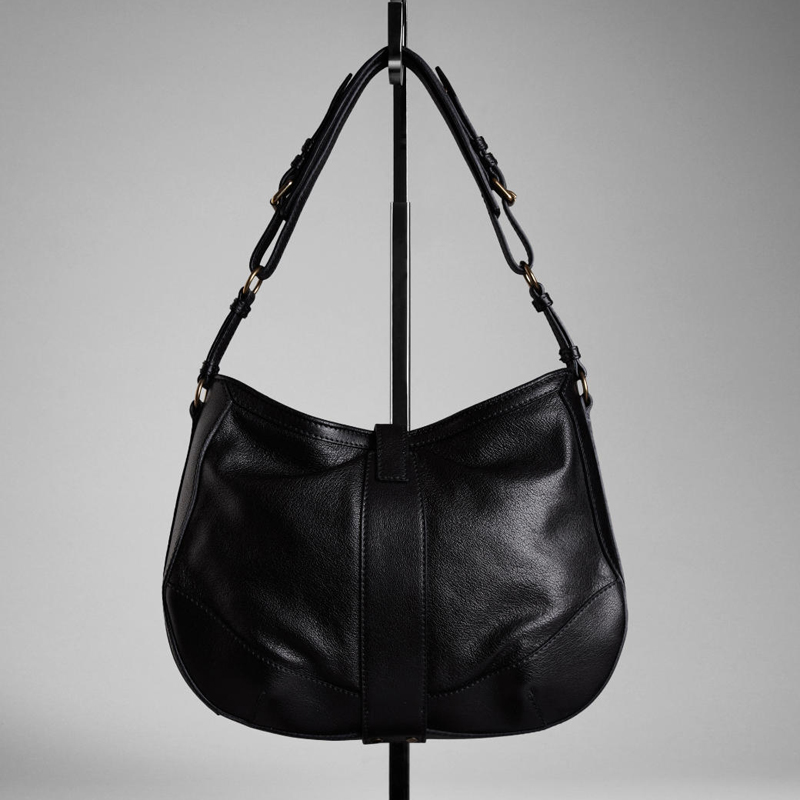 GRAINY LEATHER HOBO