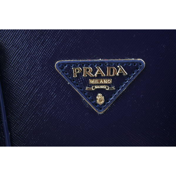 Prada Saffiano Leather Tote Bag 21267 Royalblue&Pink