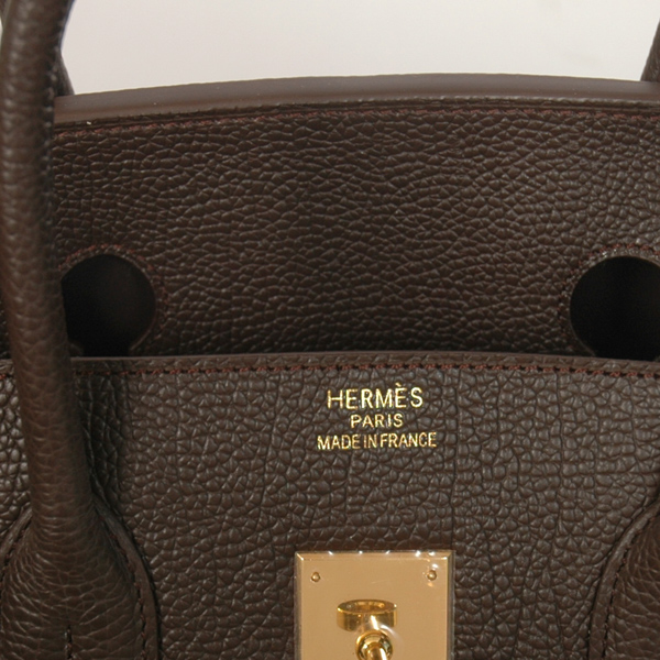 Hermes Birkin togo leather 35CM Dark Brown togo(Gold)