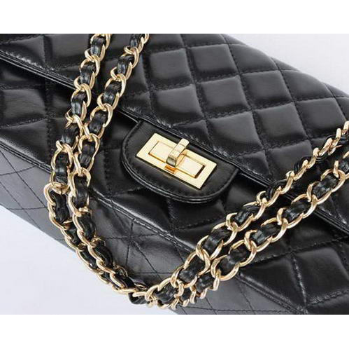 Chanel Classic Flap Bag 1113 Black Golden