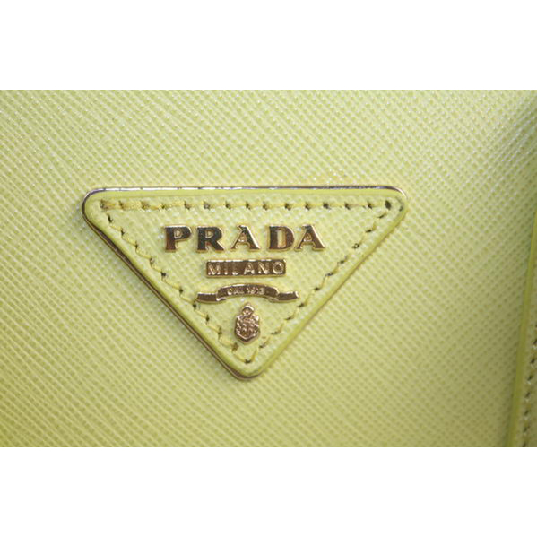 Prada Saffiano Leather Small Tote Bag BL0809 Lemon