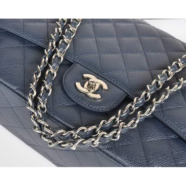 Chanel Original Caviar Leather Jumbo Flap Bag A47600 Blue