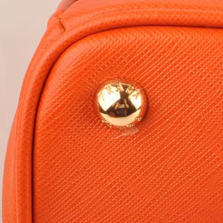 Prada Maxi Saffiano Leather Tote Bag Orange