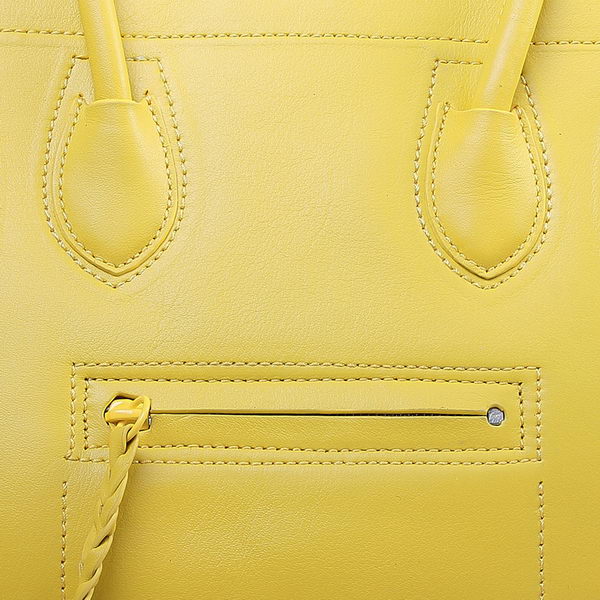 Celine Luggage Phantom Original Leather Bags Shiny Lemon