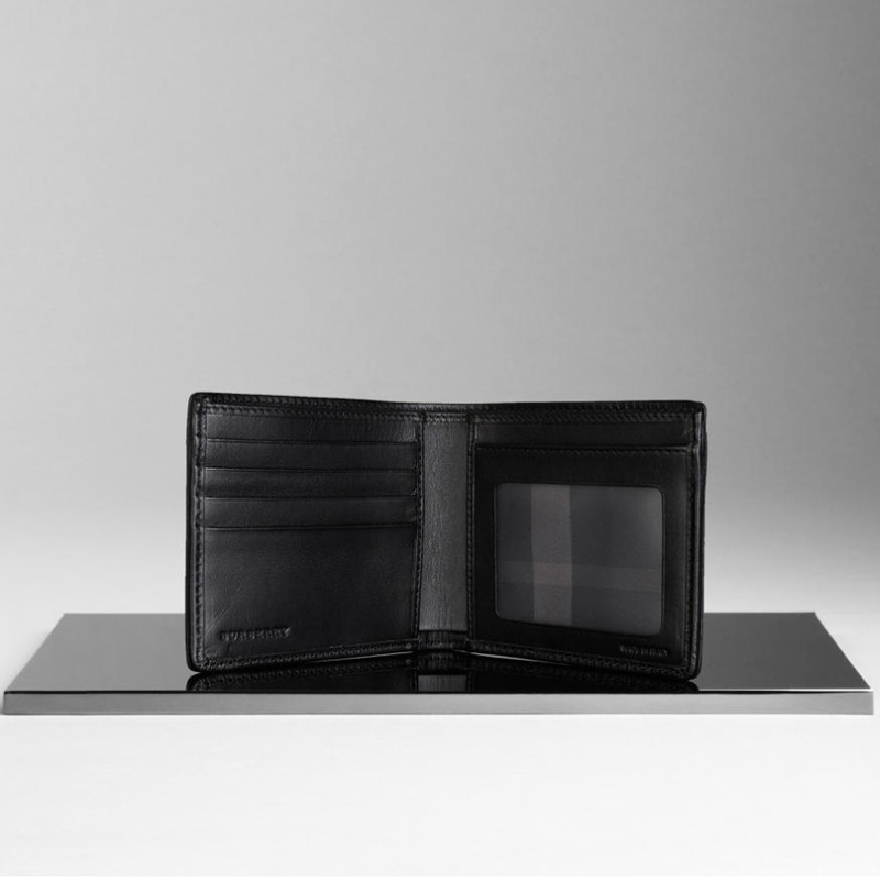 London leather folding ID wallet