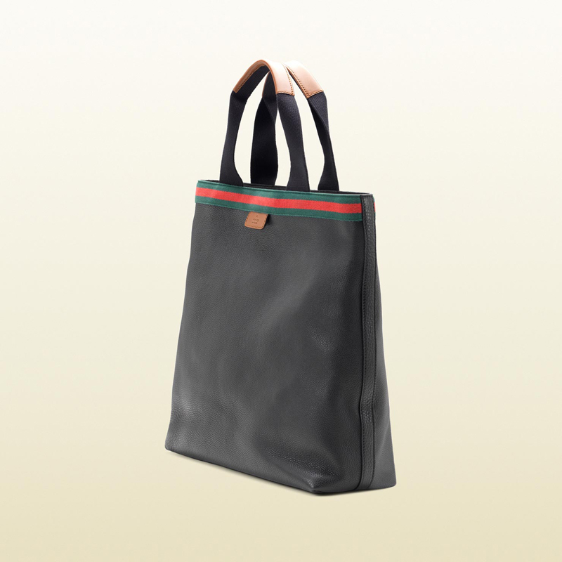 gucci signature web tote with laptop compartment