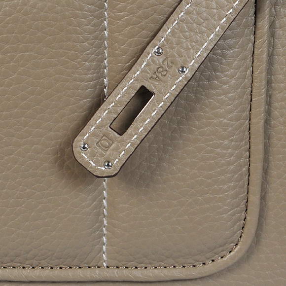 2012 New Hermes Bags Clemence Leather Grey