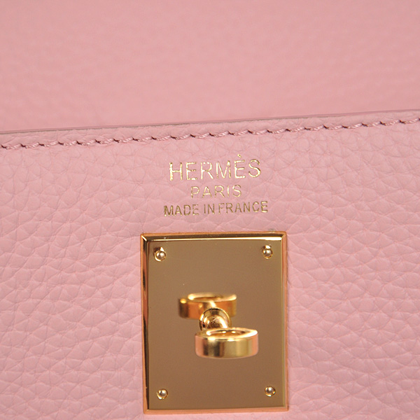 Hermes kelly 35CM clemence leather in Pink with Gold hardware