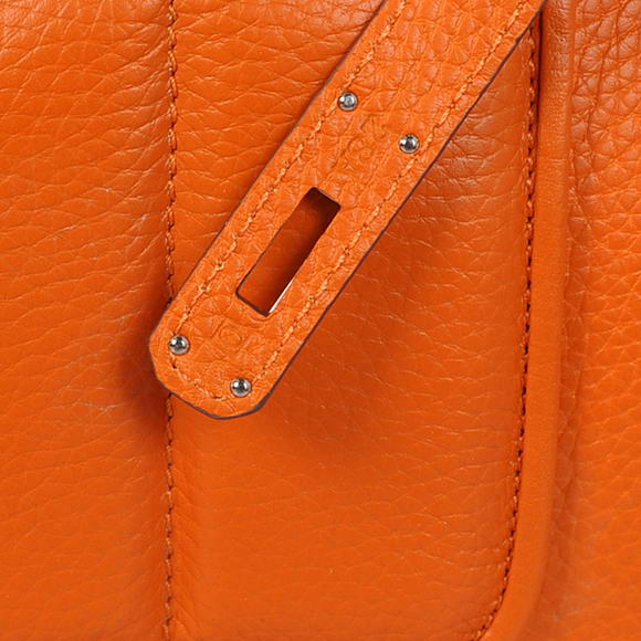 2012 New Hermes Bags Clemence Leather Orange