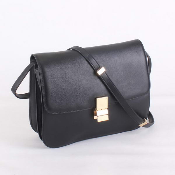 Top Quality Celine Classic Lambskin Large Box Bag Calf Leather 80088 Black