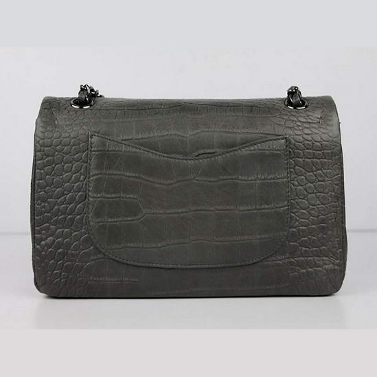 Chanel Fall Winter 2012 Croc Veins Leather Flap Bag A01112 Dark Green