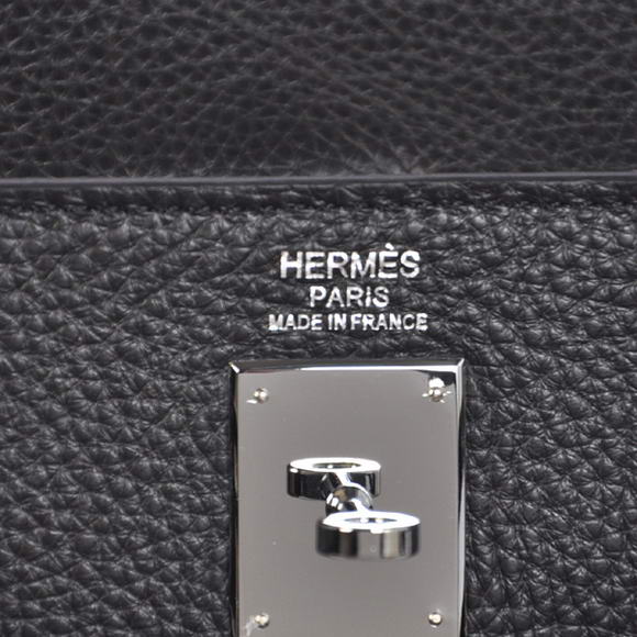 2012 New Hermes Bags Clemence Leather Black