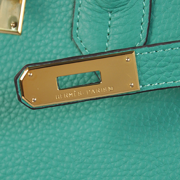 Hermes Birkin 35CM Lake Green clemence leather(Gold)