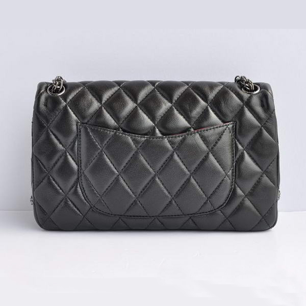 Chanel Flap Shoulder Bag Black Lambskin Leather A47049