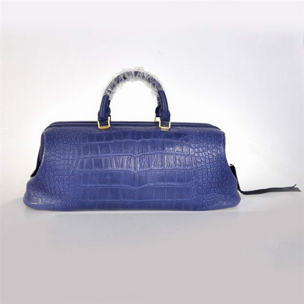 2012 New Celine Original Crocodile Leather Tote Bag 348 Blue