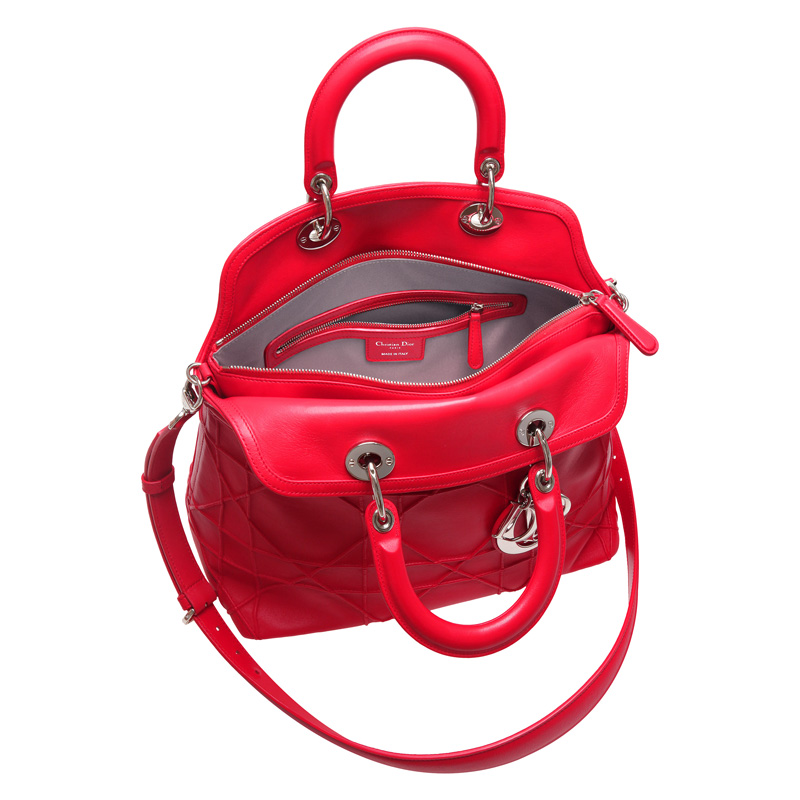 Geranium leather 'Dior Granville' bag