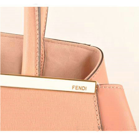 Fendi 2Jours Saffiiano&Ferrari Leather Tote Bag F2552L Pink