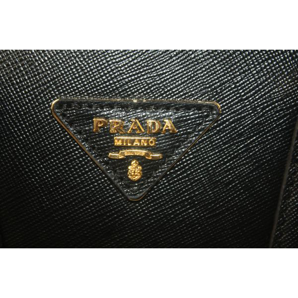 Prada Saffiano Leather Small Tote Bag BL0809 Black