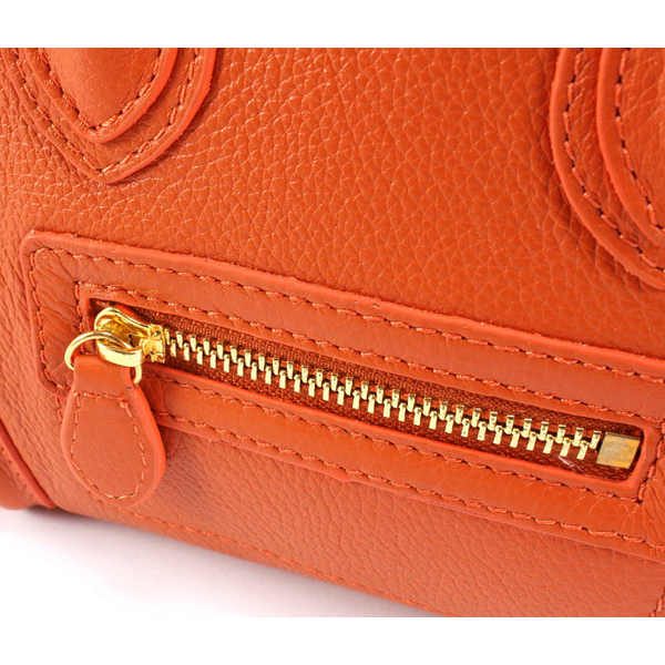 Celine Luggage small Fashion Bag Orange