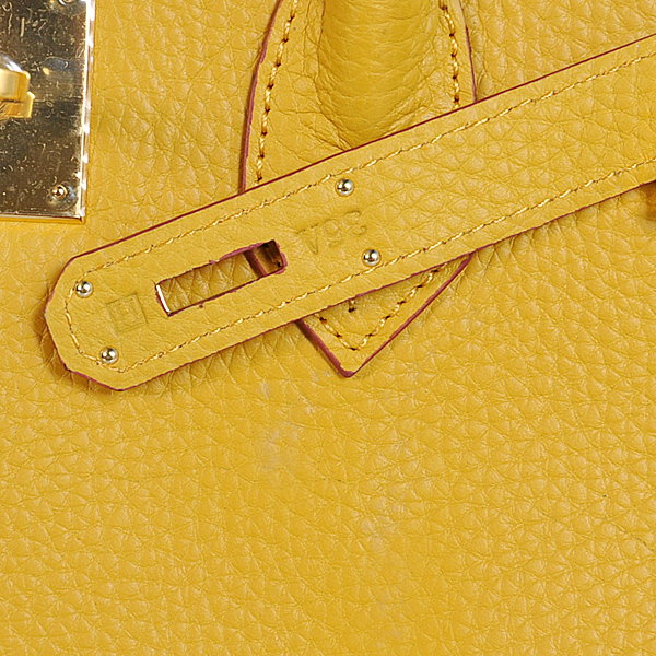 Hermes Birkin 35CM Yellow clemence leather(Gold)