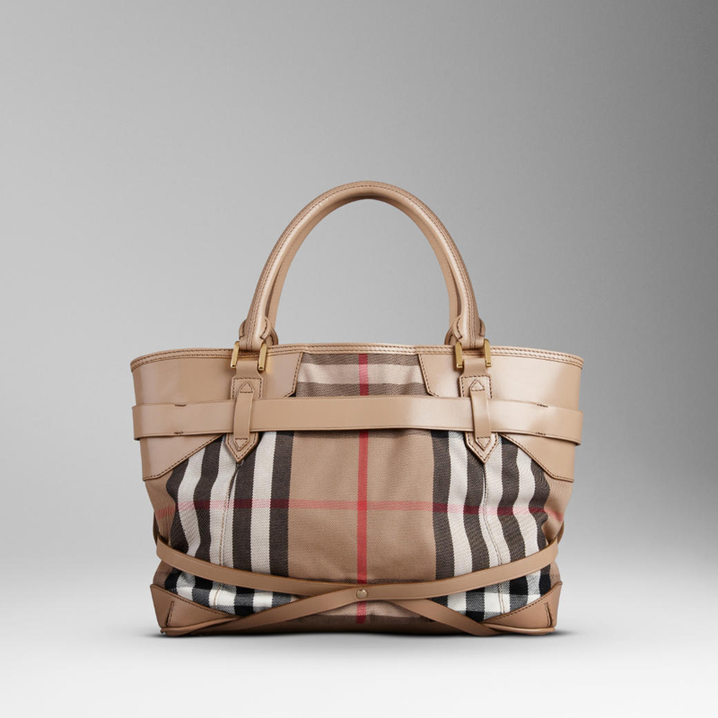 MEDIUM BRIDLE HOUSE CHECK TOTE