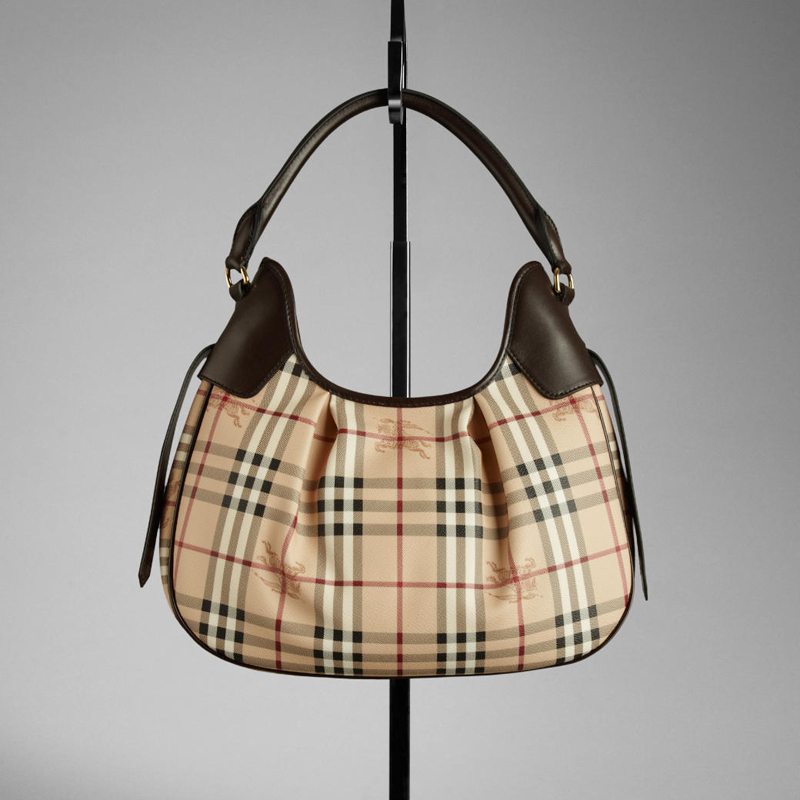 SMALL HAYMARKET CHECK HOBO BAG