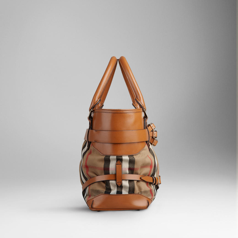 MEDIUM BRIDLE HOUSE CHECK TOTE