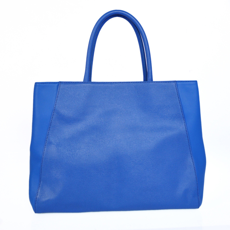 Fendi 2Jours Bag blue Calfskin Leather