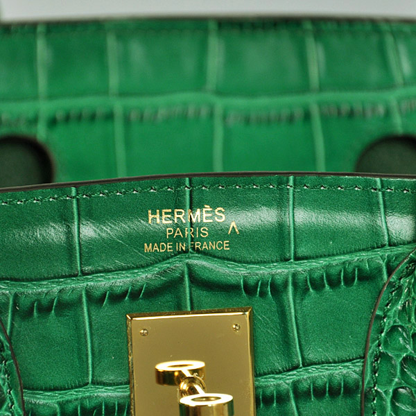 Hermes Birkin 35CM Crocodile leather in Green with Gold hardware