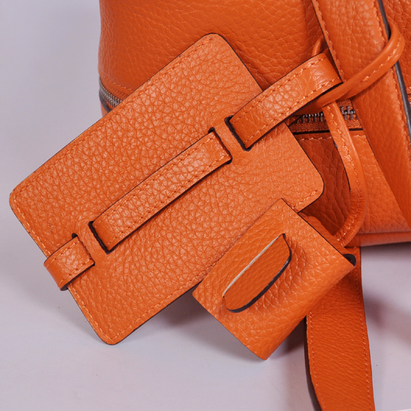 Hermes Victoria Bag clemence leather in Orange with Silver hardware