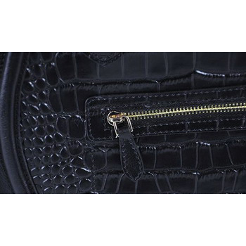 Celine Crocodile Grain Leather Handbag 98170 Black