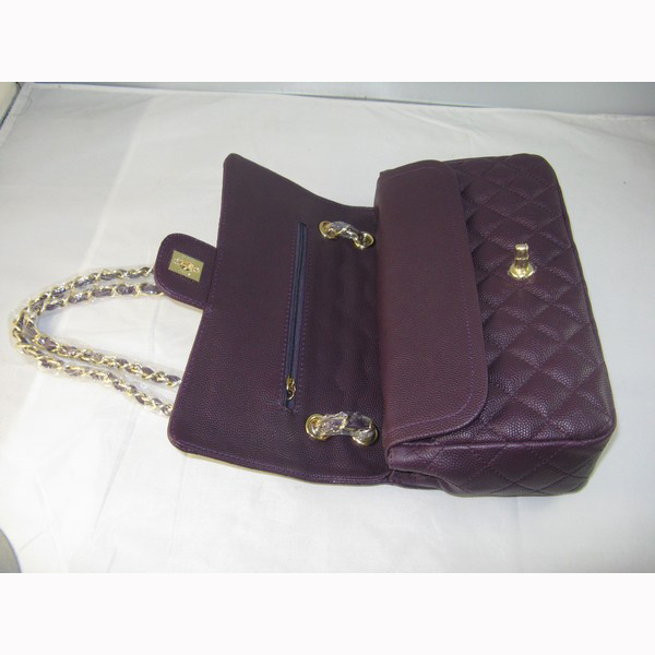 Chanel purple color with gold chain