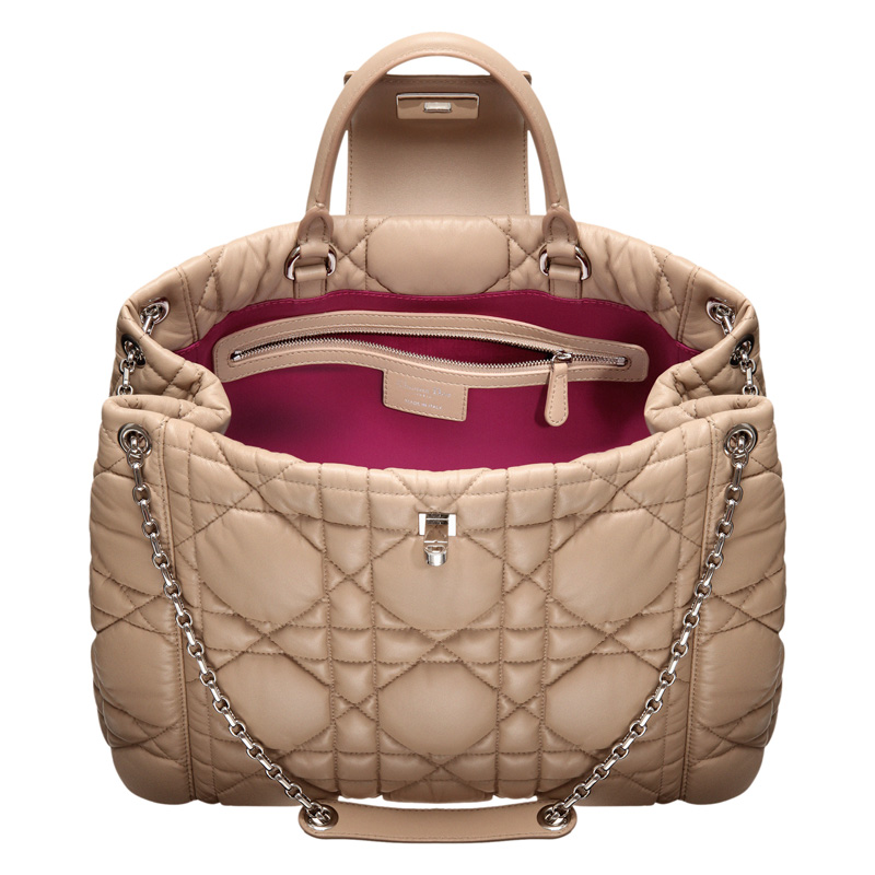 Beige leather 'Milly La Foret' shopping bag