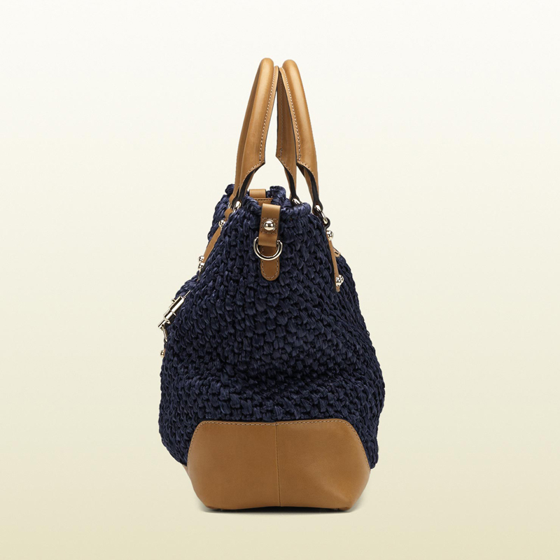 gucc 'santa monica' large tote with embossed gucci trademark