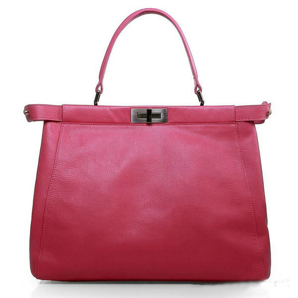 Fendi Peekaboo Bag Rosy Calfskin Leather F2292