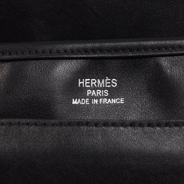 Hermes 35cm Barda men's bag Cowskin leather in Black