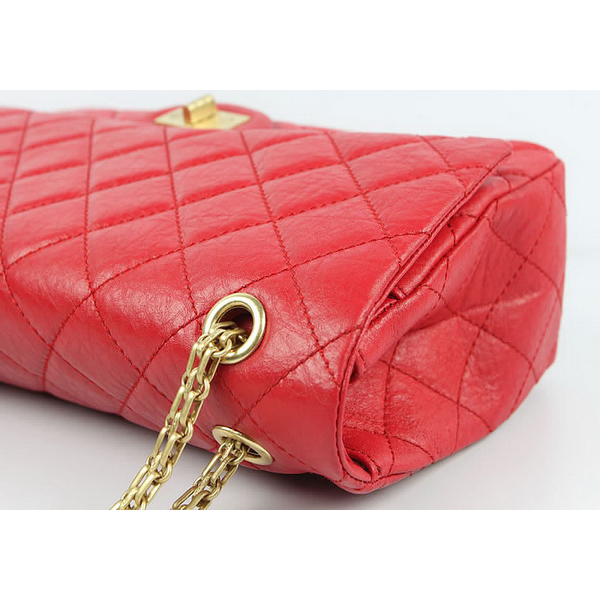 Chanel Flap Bag Quilted Red Leather with Gold Chain 48102