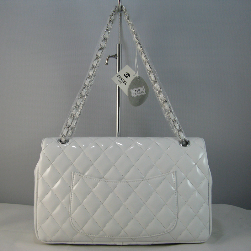 Chanel White color with Silver chain