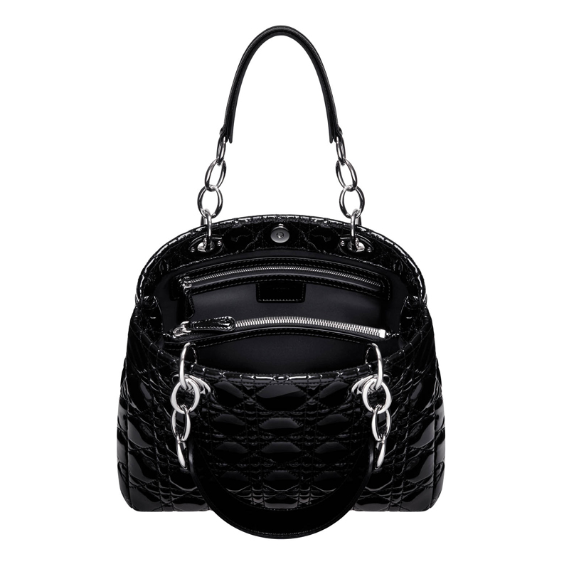 Black patent leather 'Dior Soft' bag