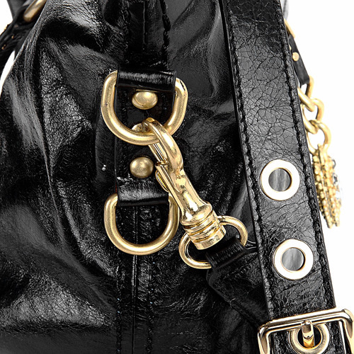 Miu Miu Shiny Leather Tote Bag 6683 Black