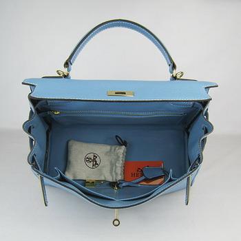 Hermes Kelly 32CM Light Blue(gold)