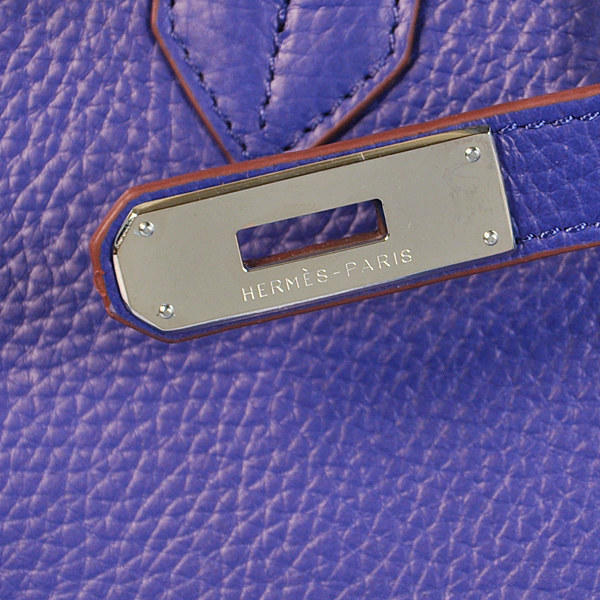 Hermes Birkin 35CM clemence leather in Sapphire with Silver hardware