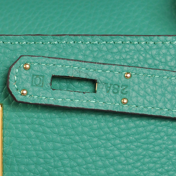 Hermes Kelly 32CM clemence leather in Lake Green with Gold hardware