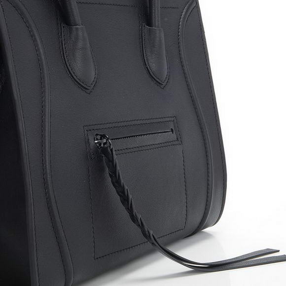 Celine Luggage Phantom Bags in Original Leather Black