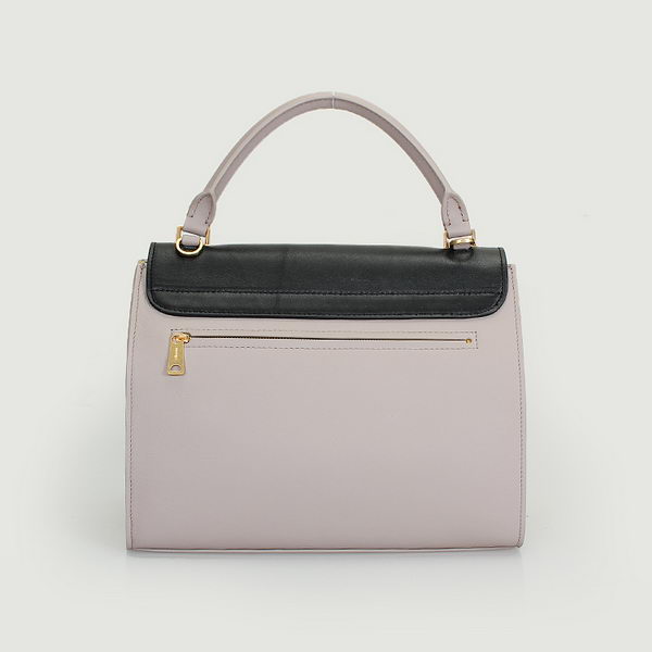 Celine Trapeze Bags Calfskin&Suede Black&Purple&Apircot